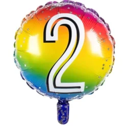 Folieballong Regnbåge 2 år