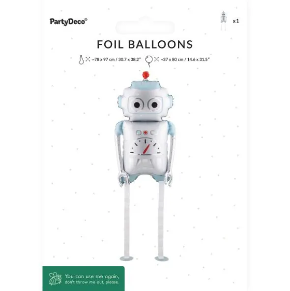 Folieballong Robot 37 x 80 cm