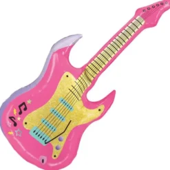 Folieballong Rosa Elgitarr 97 x 52 cm