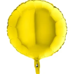 Folieballong Rund Metallic Gul