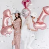 Folieballong Snopp Roséguld