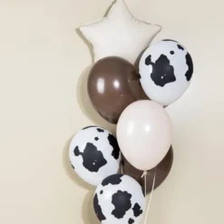 Folieballong Stjärna Creamy Latte Matt