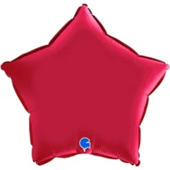 Folieballong Stjärna Satin Cherry