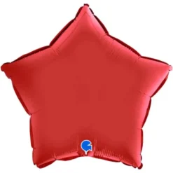 Folieballong Stjärna Satin Röd