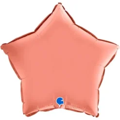 Folieballong Stjärna Satin Roséguld