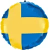 Folieballong Svenska Flaggan 30 cm