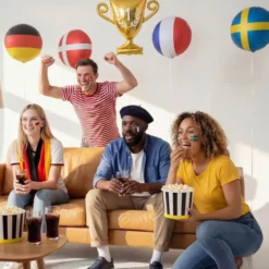 Folieballong Svenska Flaggan Rund 35 cm
