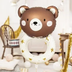 Folieballong Teddybjörn Skallra