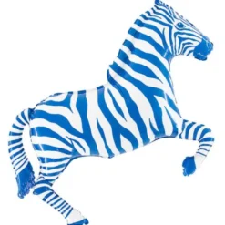 Folieballong Zebra Blå/Vit 73 x 80 cm