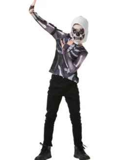 Fortnite Skull Trooper Tröja och Huva Barn (9-10 år (134-140 cl))