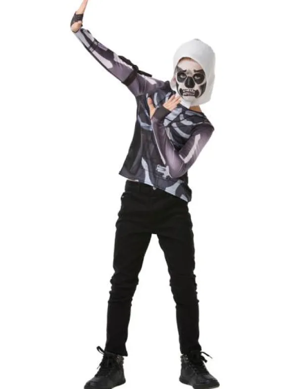 Fortnite Skull Trooper Tröja och Huva Barn (9-10 år (134-140 cl))