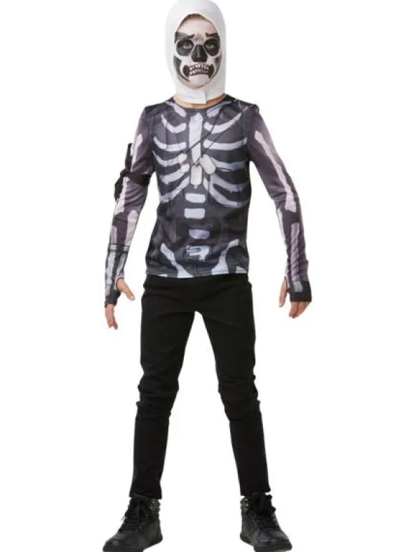 Fortnite Skull Trooper Tröja och Huva Barn (9-10 år (134-140 cl))