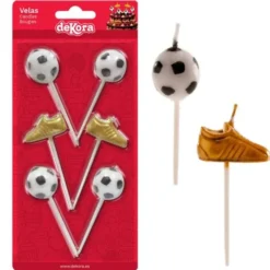 Fotbollar och Fotbollsskor Tårtljus