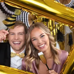 Fotoprops med Ballong Guld/Svart 13-pack