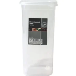 Förvaringsburk med Lock Plast 1,5 Liter