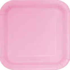 Fyrkantiga Assietter Pastell Rosa