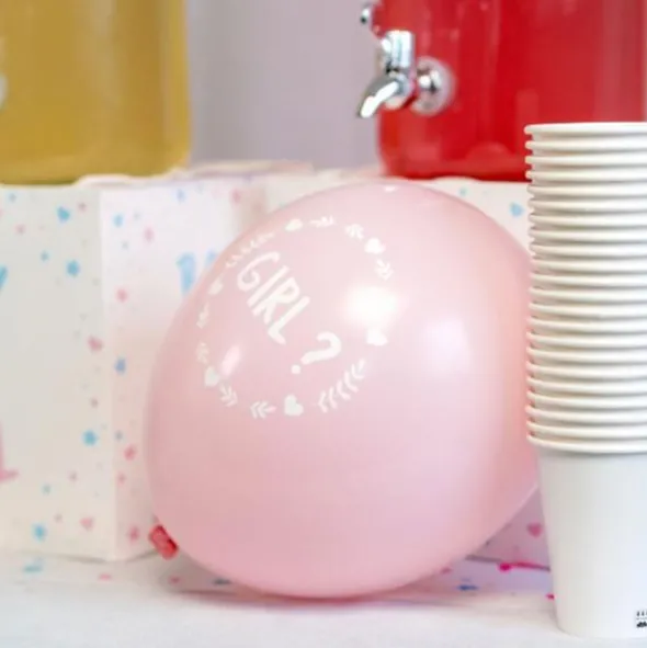 Gender Reveal Latexballonger 6-pack