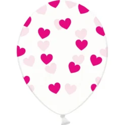 Genomskinliga Ballonger Lila Hjärtan