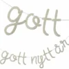 Girlang Gott Nytt År Silverglitter