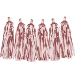 Girlang med Tofsar Roséguld