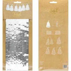 Girlang med Tofsar Silver