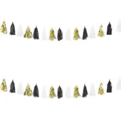 Girlang Tofsar Guld/Svart/Vit