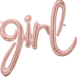 Girl Folieballong Roséguld
