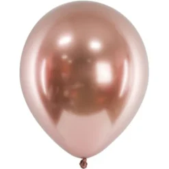 Glansiga Latexballonger Roséguld