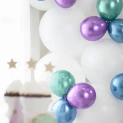 Glansiga Miniballonger Grön 50-pack