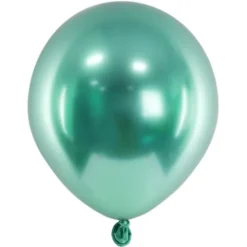 Glansiga Miniballonger Grön 50-pack