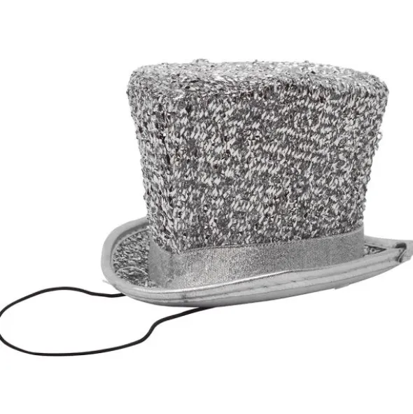 Glansig Minihatt Silver