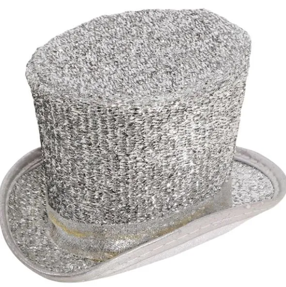 Glansig Minihatt Silver