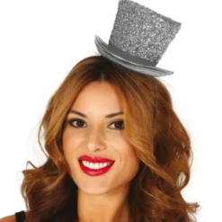 Glansig Minihatt Silver