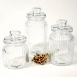 Glasburk med Lock 1L
