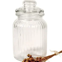 Glasburk med Lock 1L