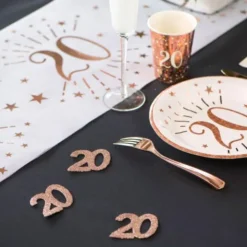 Glitterkonfetti 20 År Roseguld