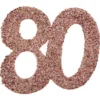Glitterkonfetti 80 År Roseguld