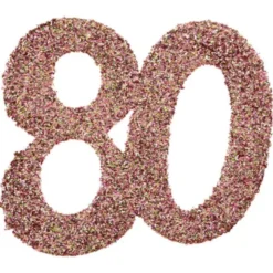 Glitterkonfetti 80 År Roseguld