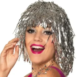 Glitterperuk Silver