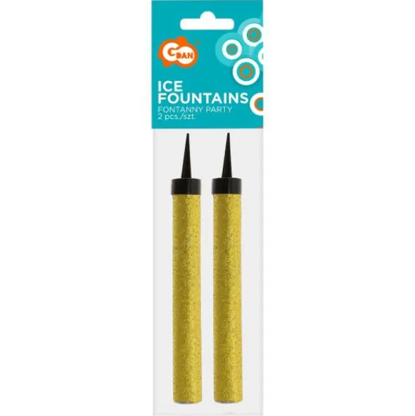 Glittriga Isfacklor Guld 2-pack