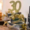 Glittrig 30 Års Bordsdekoration Guld