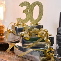 Glittrig 30 Års Bordsdekoration Guld