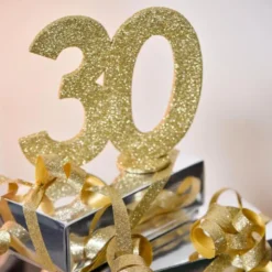Glittrig 30 Års Bordsdekoration Guld