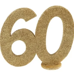 Glittrig 60 Års Bordsdekoration Guld