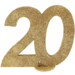 Glittrig 20 Års Dekoration Guld