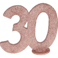 Glittrig 30 Års Dekoration Roseguld