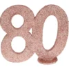Glittrig 80 Års Dekoration Roseguld