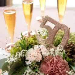 Glittrig 50 Års Dekoration Roseguld