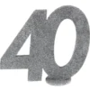 Glittrig 40 Års Dekoration Silver