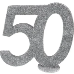Glittrig 50 Års Dekoration Silver